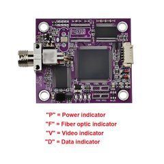 Медиаконвертер TX UART+видео SD в оптоволокно 20км, FC/UPC, одномодовый, 5-28V, для FPV дронов