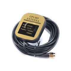 Антена GPS GNSS GPS/BD, SMA, 3&ndash;5V, 1555&ndash;1580MHz, активна з кабелем для навігаційних модулів