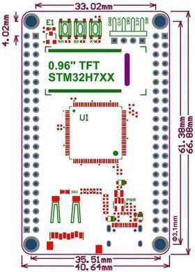 Плата розробки WeAct STM32H750VBT6, з OLED-дисплеєм 0.96", для IoT, робототехніки