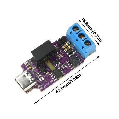 Адаптер USB-to-RS485 с гальванической изоляцией, Type-C, конвертер для Arduino, ESP, STM32, датчиков