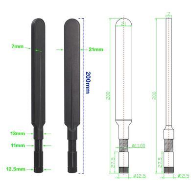 Антена 600-6000MHz 4Dbi, SMA-Male, всеспрямована, для детектора БПЛА, портативного аналізатора