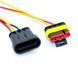 Коннекторы AMP Superseal 4pin, пара M+F, водостойкие для авто с кабелями AWG18