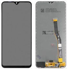 Дисплей Samsung M205 Galaxy M20 (2019) модуль в сборе с тачскрином, черный, Original переклеенное стекло, Original, без рамки