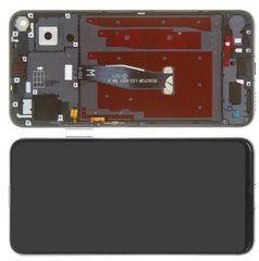 Дисплей Huawei Nova 5T модуль в зборі з тачскріном, чорний, з рамкою, Original PRC, Original PRC, з рамкою