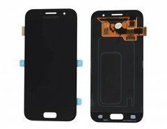 Дисплей Samsung A320F Galaxy A3 (2017), A320Y Galaxy A3 (2017) модуль в зборі з тачскріном, чорний, без рамки