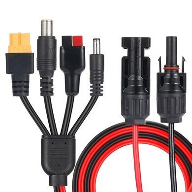Кабель-переходник MC4, 4-в-1, 1м, 12AWG, для солнечных панелей