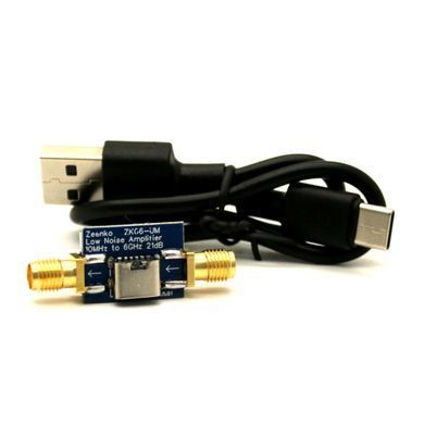 Підсилювач сигналу широкосмуговий Zeenko ZK05-UM 100kHz&ndash;6GHz, 22dB LNA, живлення від USB Type-C