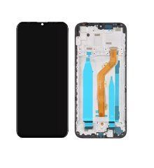 Дисплей Infinix Smart 4 модуль в сборе с тачскрином с рамкой, черный, High Copy, с рамкой