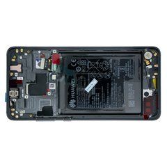 Дисплей Huawei Mate 20 модуль в зборі з тачскріном і рамкою, Service Original, чорний, Original, з рамкою
