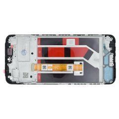 Дисплей OPPO A18 модуль в сборе с тачскрином и рамкой, черный, High Copy, с рамкой
