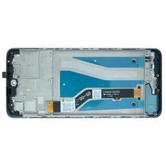 Дисплей Motorola Moto G60 XT2135 модуль в сборе с тачскрином и рамкой, черный, High Copy, с рамкой