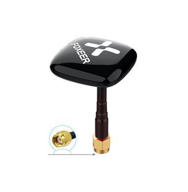 Антенна RHCP 5.8G FOXEER Echo V2 22mm 9Dbi, RP-SMA-Male прямой, черная, для FPV дронов