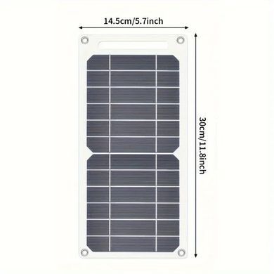 Сонячна панель 6W USB 5V портативна, зарядка від сонця, Power Bank, для кемпінгу та туризму