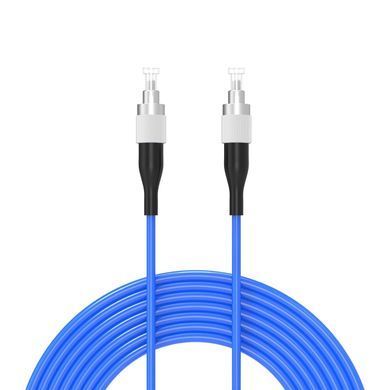 Патч-корд оптичний FC UPC to FC UPC, довжина 1м, одномодовий 9/125 G.657A OS2 3mm, армована оболонка, гнучкий, синій