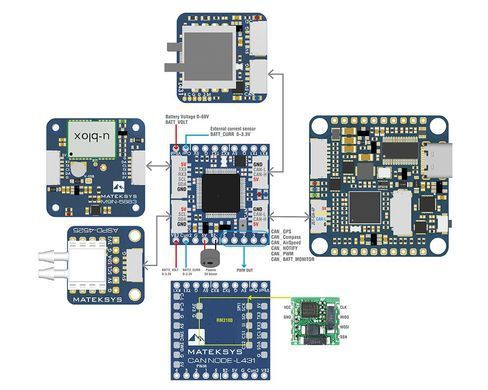 Контролер периферії AP_PERIPH Matek CAN NODE L431, для радіокерованих моделей