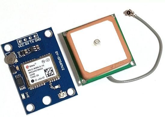 Модуль GPS на U-blox NEO-M8N с интерфейсной платой и антенной IPEX, для Arduino, трекеров, дронов
