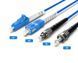 Патч-корд оптичний FC UPC to FC UPC, довжина 1м, одномодовий 9/125 G.657A OS2 3mm, армована оболонка, гнучкий, синій