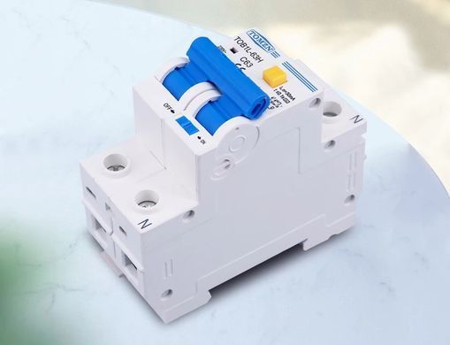 Автомат дифференциальный TOMZN ПЗВ 63A 230V АС 2P (RCBO), 30mA, защита от утечки тока и КЗ