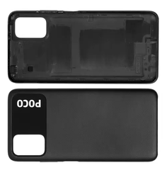 Задня кришка для смартфону Xiaomi Poco M3, чорний, High Copy