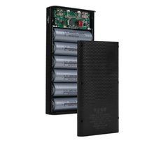 Корпус-павербанк під акумулятори 21700&times;6, QC+PD22.5W, USB-A/Micro/Type-C, з безпровідною зарядкою, для самостійного складання