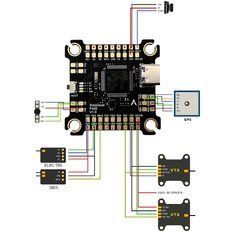 Стек полетный контроллер+регулятор моторов FC&ESC SoloGood F405 V1.0 2-6S 30X30 + 55A ESC, для FPV дронов