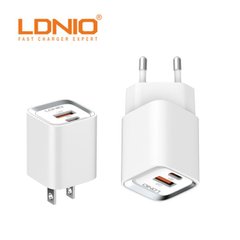 Зарядний пристрій LDNIO A2318C, 220 В (2 USB виходи 5В 3А), білий, з USB кабелем micro USB