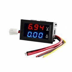 Вольтметр-амперметр цифровий DC 0&ndash;100V 10A, LED дисплей, вимірювач напруги та струму DIY електроніки