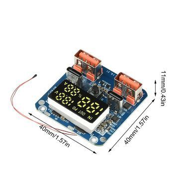 Модуль зарядний 100W Type-C PD для АКБ LiFePO4 4S 14.6V, заряд-розряд, Buck-Boost, Fast Charge