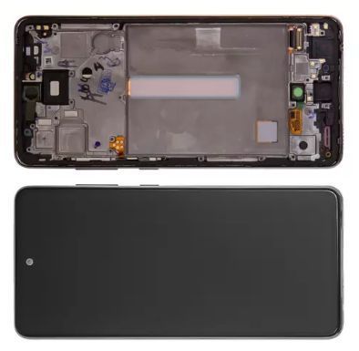 Дисплей Samsung A526 Galaxy A52 5G модуль в сборе с тачскрином, черный, с рамкой, Original PRC, Original PRC, с рамкой