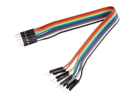Джампер-кабелі Dupont 10pin 20см Male-Male для Arduino, макетних плат, з'єднання модулів