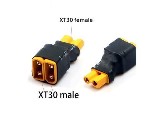 Переходник XT30 Female на 2х Male, последовательный, разветвитель питания FPV, электротранспорта