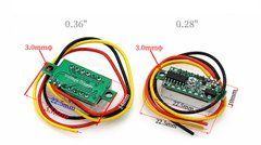 Вольтметр цифровий DC 0&ndash;100V, 3-провідний, LED дисплей 0.36" вимірювач напруги, для DIY електроніки