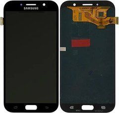 Дисплей Samsung A720F Galaxy A7 (2017) модуль в зборі з тачскріном, чорний, OLED, High Copy, без рамки