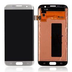 Дисплей Samsung G935F Galaxy S7 EDGE модуль в зборі з тачскріном, сріблястий, Original, без рамки