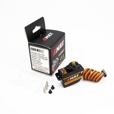 Сервопривід EMAX ES08MD II 12G 180&deg;, цифровий, металевий редуктор, для FPV дронів