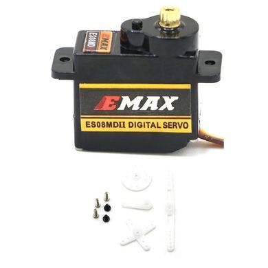 Сервопривід EMAX ES08MD II 12G 180&deg;, цифровий, металевий редуктор, для FPV дронів