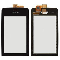 Сенсорний екран для смартфону Nokia Asha 308, 309, 310 чорний, High Copy, без рамки