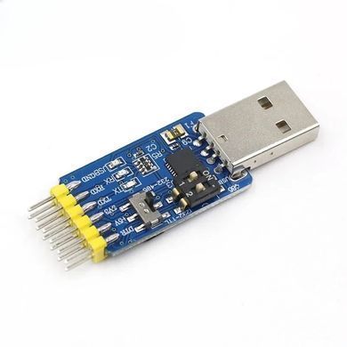 Адаптер USB-UART CP2102, 6-в-1 преобразователь USB/TTL/RS485/RS232 для Arduino, ESP32, STM32
