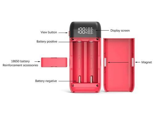 Корпус-павербанк под аккумуляторы 18650/21700x2 LiitoKala Lii-MP2 Dark Green, QC3.0, USB-A/Type-C, индикатор