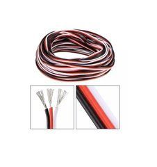 Сервокабель 3x26AWG, трьохжильний, 0,13 мм&sup2;, 1 м, плоский, чорний/червоний/білий