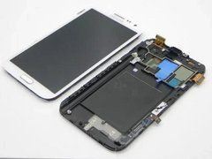 Дисплей Samsung N7100 Note 2 модуль в зборі з тачскріном, білий, з рамкою, Original, з рамкою