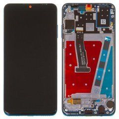 Дисплей Huawei P30 Lite 48 MP модуль в зборі з тачскріном та рамкою, Original PRC, синій, Original PRC, з рамкою