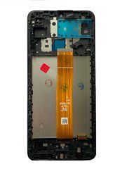 Дисплей Samsung M127 Galaxy M12 модуль в зборі з тачскріном і рамкою, чорний, Original PRC, Original PRC, з рамкою