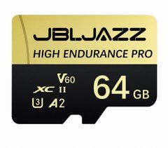 Карта пам'яті micro SD JBLJAZZ High Endurance Pro A2 64GB, Class 10, для телефонів, планшетів та інших пристроїв