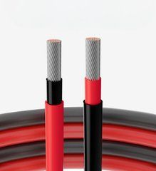 Кабель сонячний PV1-F 1&times;6 мм&sup2; TUV, мідний луджений, для сонячних панелей та систем, чорний