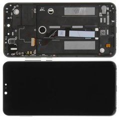 Дисплей Xiaomi Mi 8 Lite модуль в сборе с тачскрином и рамкой, HC, черный, High Copy, с рамкой