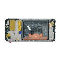 Дисплей Huawei P Smart 2021 модуль в зборі з тачскріном і з рамкою, Service Original, чорний, Original, з рамкою