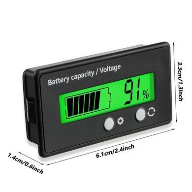 Індикатор рівня заряду акумулятора 3&ndash;16S, DC 12&ndash;72V, LED-дисплей, вольтметер для Li-ion/LiFePO4