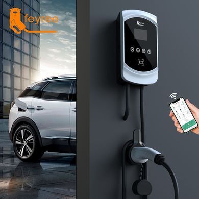 Зарядна станція Feyree FYE05, Type1, 12KW 50A, кабель 5м + App+3xRFIDRFID cards