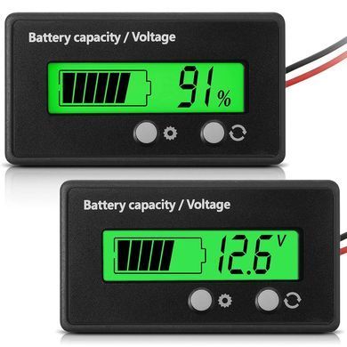 Індикатор рівня заряду акумулятора 3&ndash;16S, DC 12&ndash;72V, LED-дисплей, вольтметер для Li-ion/LiFePO4